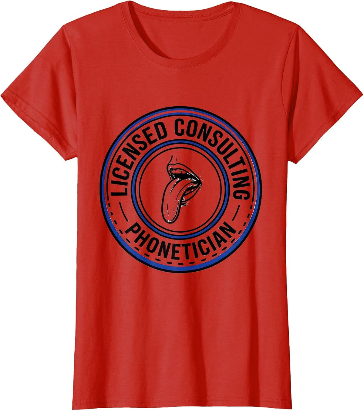 Licensed Consulting Phonetician Swiss International SLP Back T-Shirt - Red