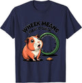 Wheek Means Treat O'Clock Funny Guinea Pig Pet Lover Gift T-Shirt - Navy Blue