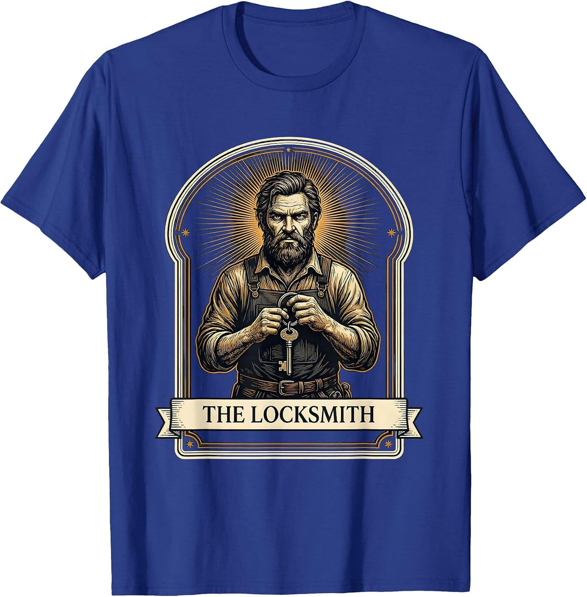 The Locksmith Tarot Card Funny Occupation Parody Gift T-Shirt - Royal Blue