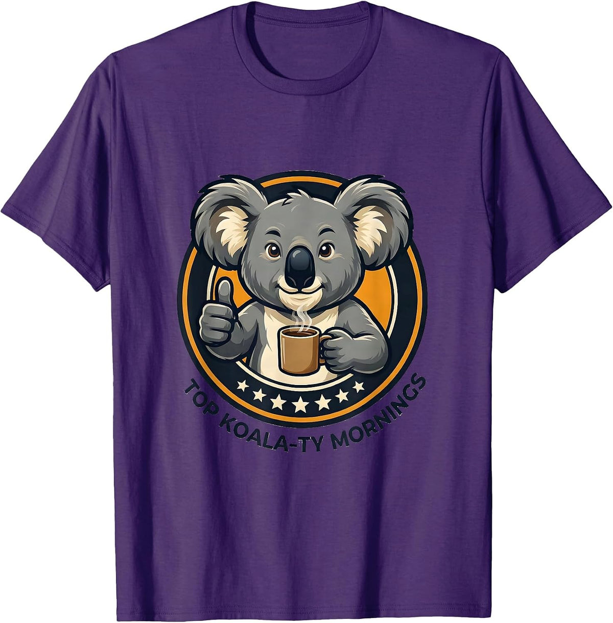 Top Koala-ty Mornings Funny Koala Pun Animal Lover Gift T-Shirt - Purple