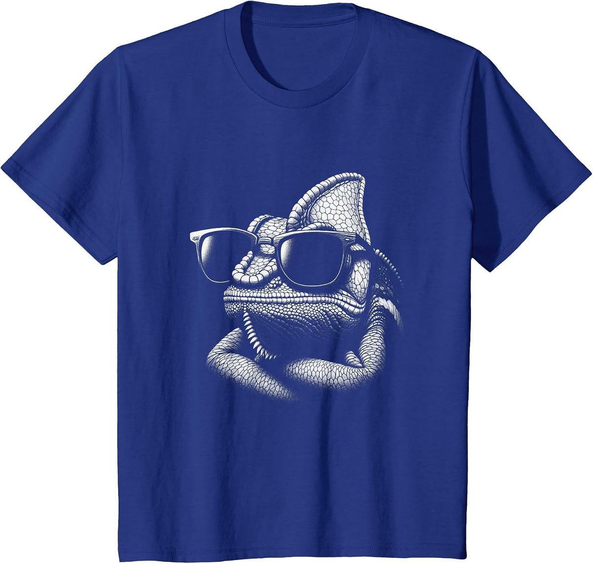 Cool Chameleon Reptile Sunglasses Design for Men and Kids T-Shirt - Royal Blue