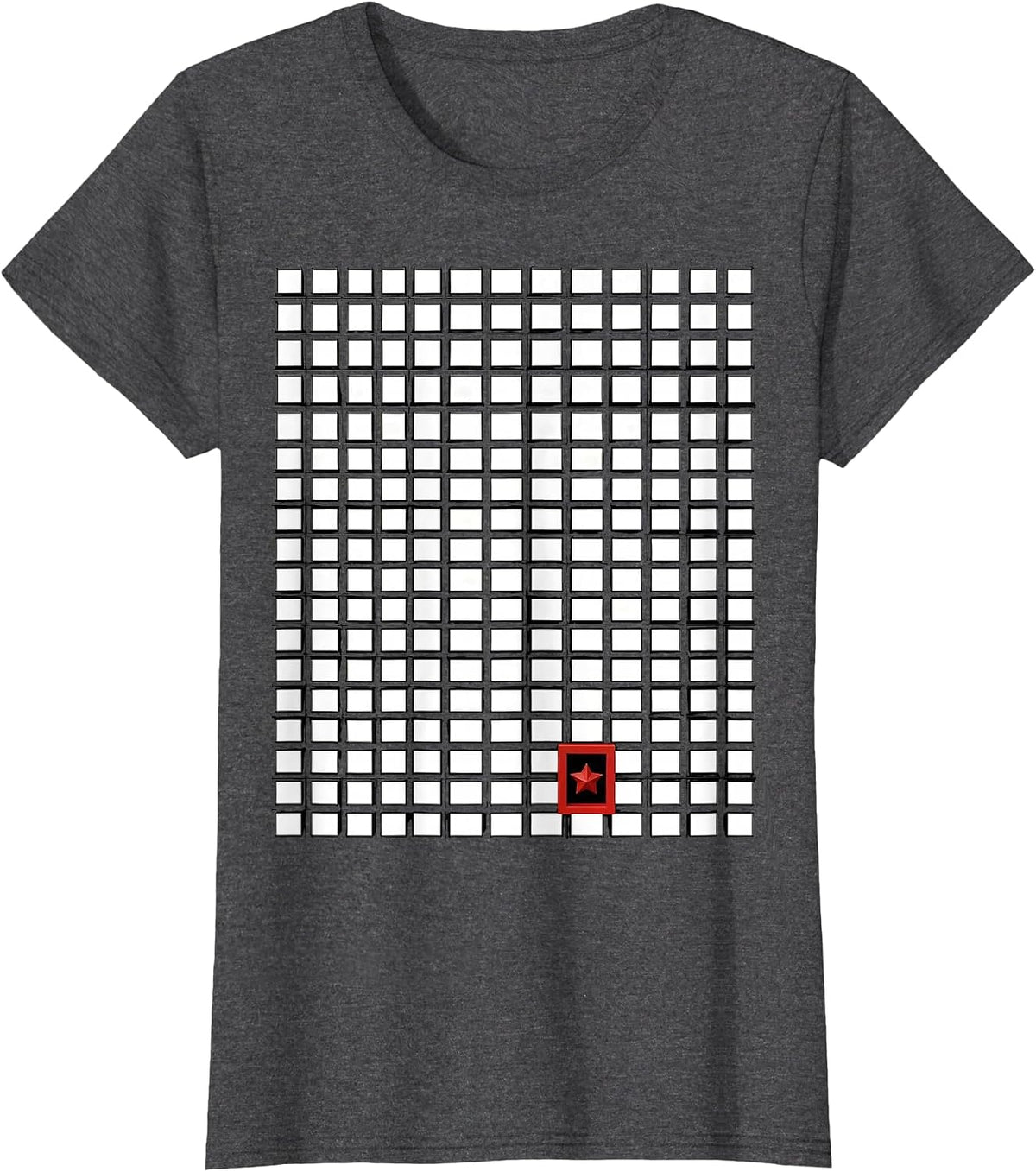 Women's Countdown Grid Teacher Winter Break Humor T-Shirt - Dark Heather Grey