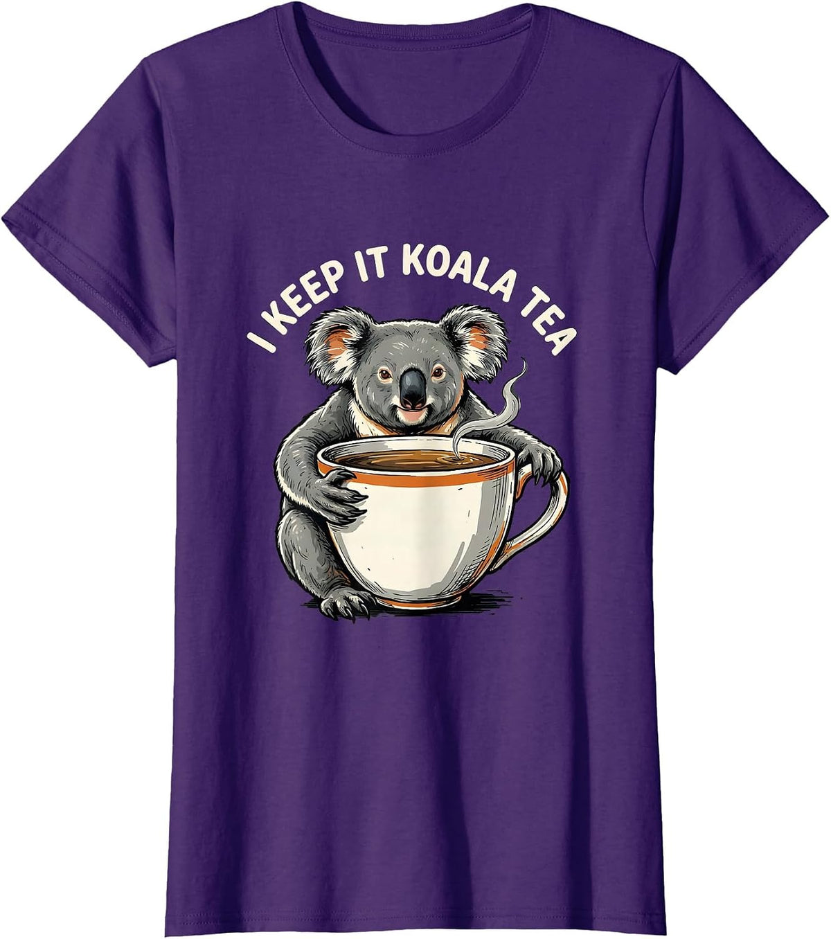 Women's I Keep It Koala Tea Funny Koala Pun Animal Lover Gift T-Shirt - Purple