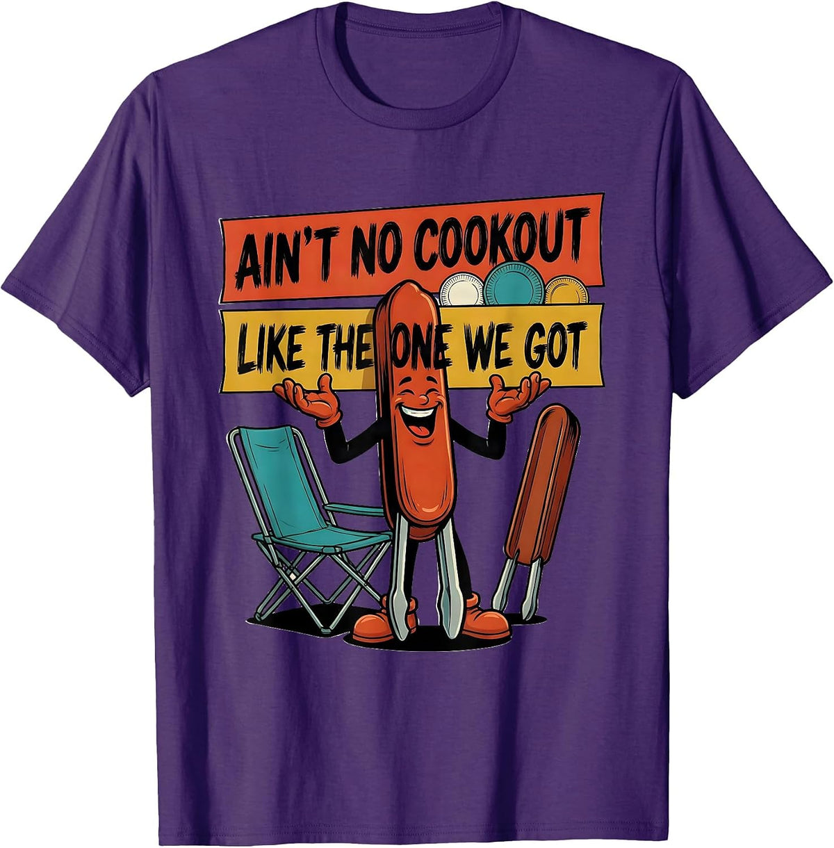 Ain't No Cookout Like The One We Got Family Reunion T-Shirt - Purple