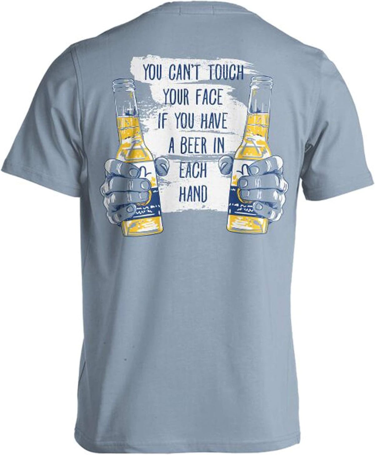 Short Sleeve Cotton Graphic T-Shirt - Beer in Hands