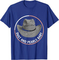 Dust and Pearls Baby White Cowgirl Design T-Shirt - Royal Blue