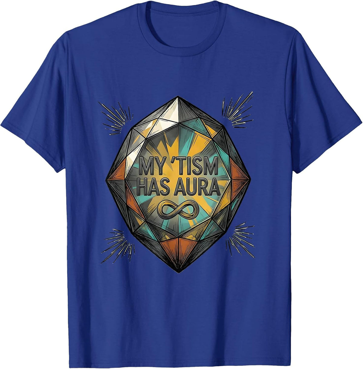 Men's My 'Tism Has Aura Funny Neurodiversity Meme Autistic ADHD T-Shirt - Royal Blue