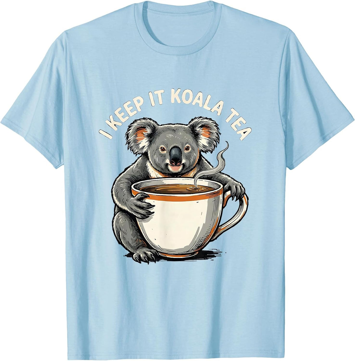 Men's I Keep It Koala Tea Funny Koala Pun Animal Lover Gift T-Shirt - Baby Blue