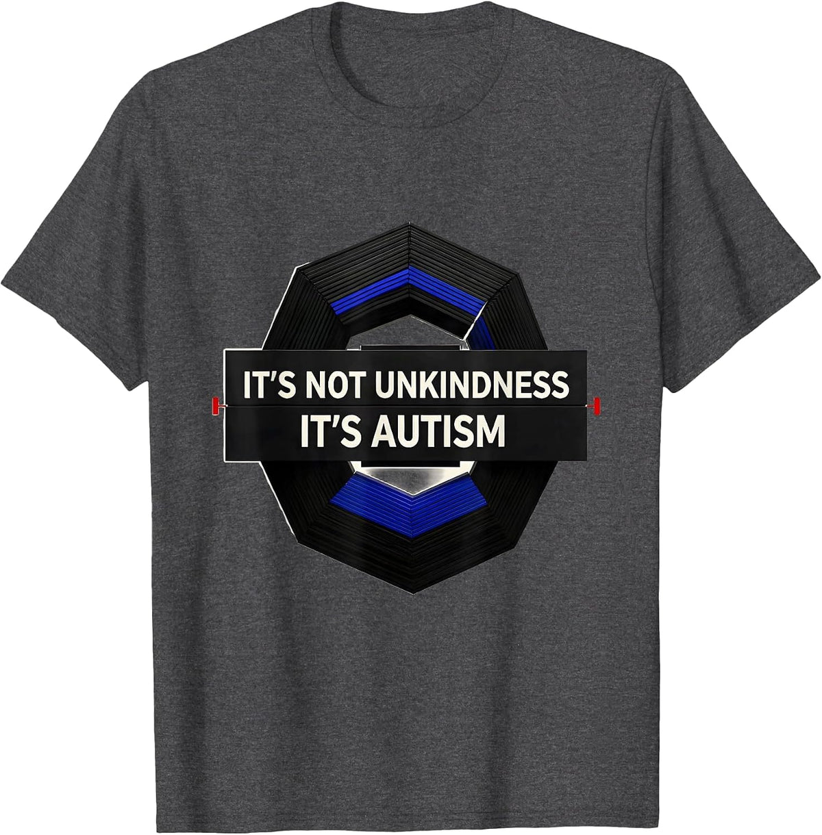 It's Not Unkindness It's Autism Geometric Neurodiversity T-Shirt - Dark Heather Grey