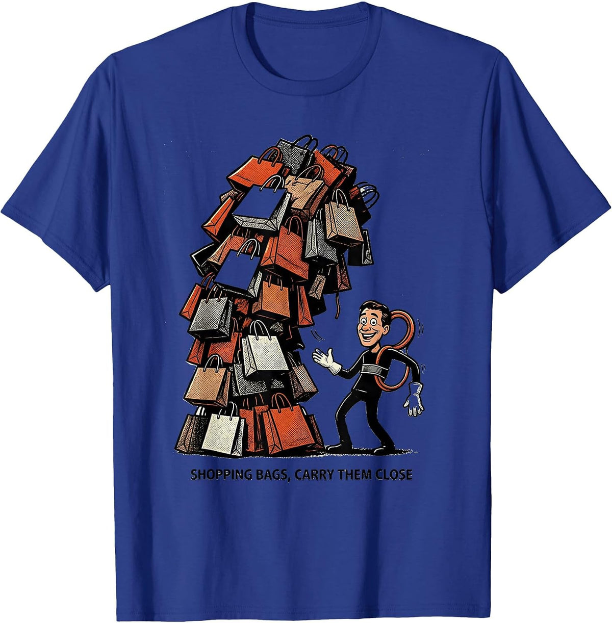 Men's Shopping Bags, Carry Them Close Funny Physical Therapist T-Shirt - Royal Blue