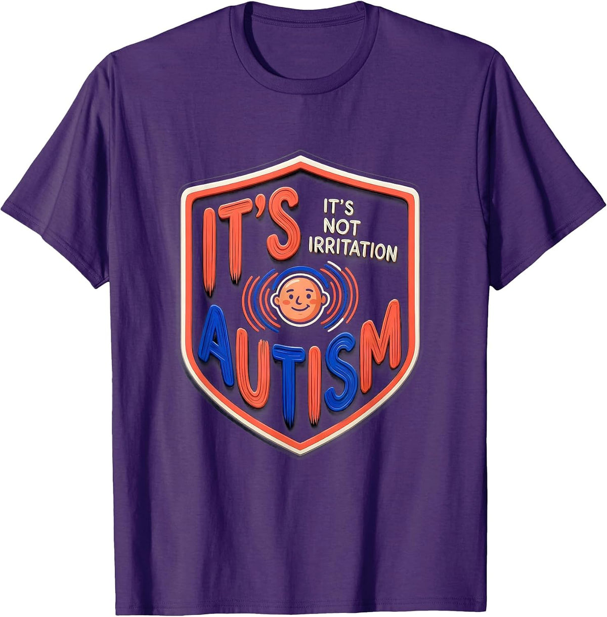 Men's It's Not Irritation It's Autism Neurodiverse Awareness T-Shirt - Purple