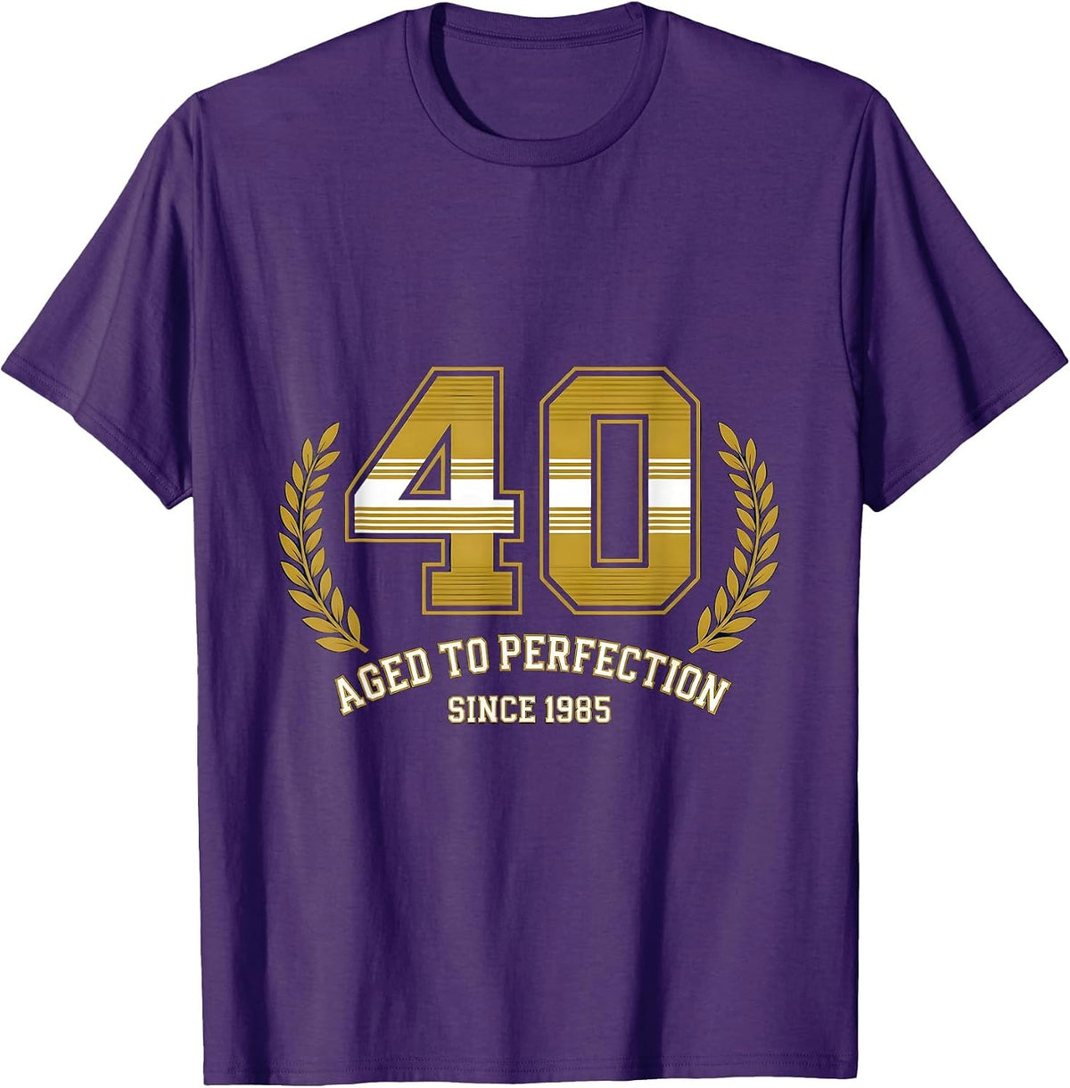 Men's Aged to Perfection Since 1985 40th Birthday T-Shirt - Purple