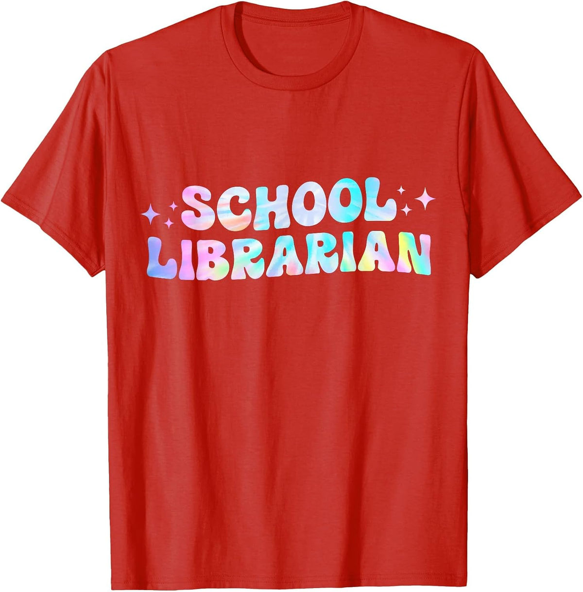School Librarian Back to School Appreciation Tie Dye T-Shirt - Red