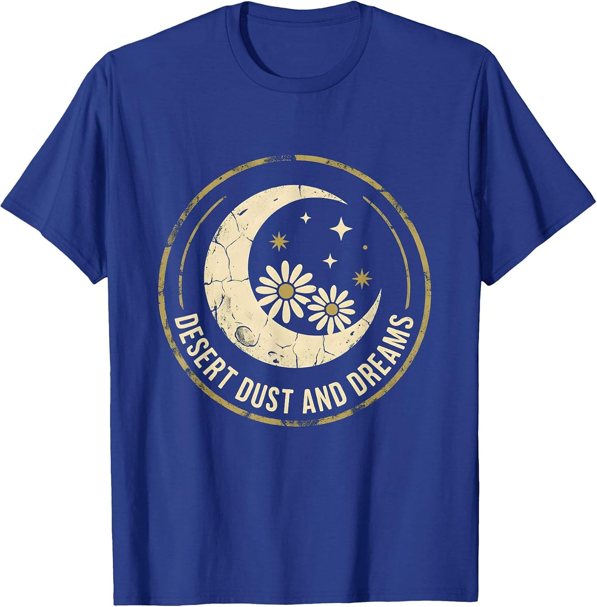 Desert Dust and Dreams Cowgirl Design T-Shirt - Royal Blue
