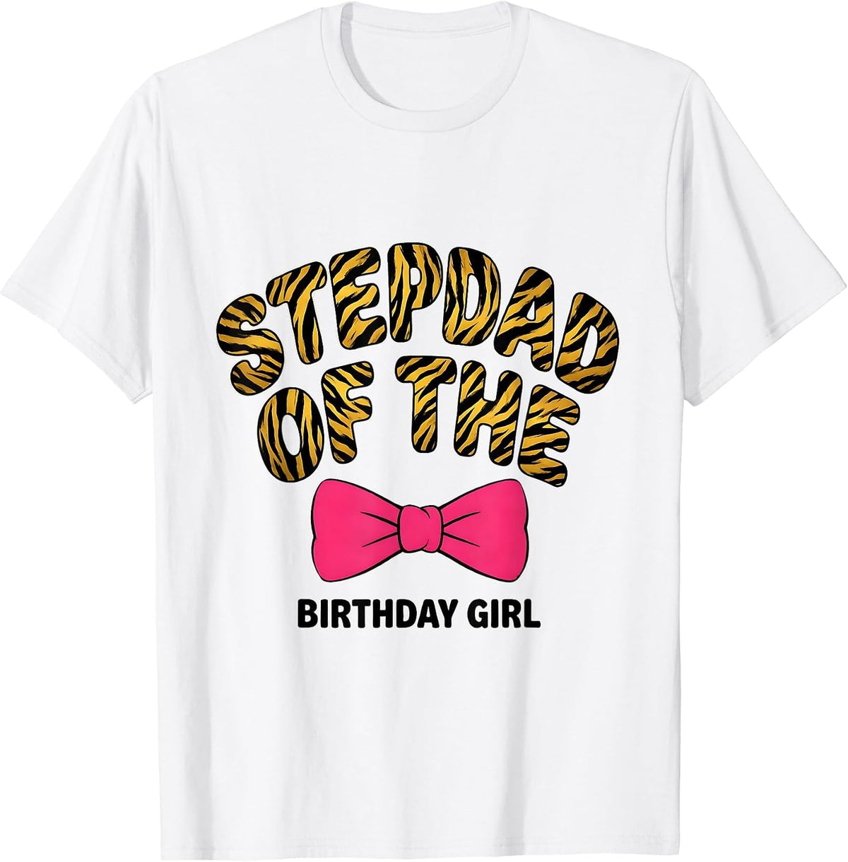 Men's Stepdad Of The Birthday Girl Family Matching Coquette Bow T-Shirt - White