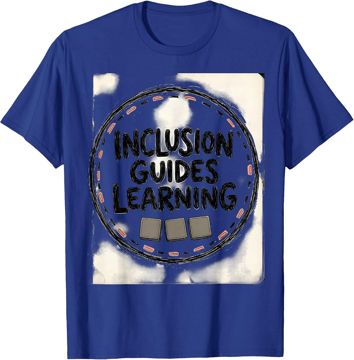 Inclusion Guides Learning Hand-Sketched Special Education T-Shirt - Royal Blue