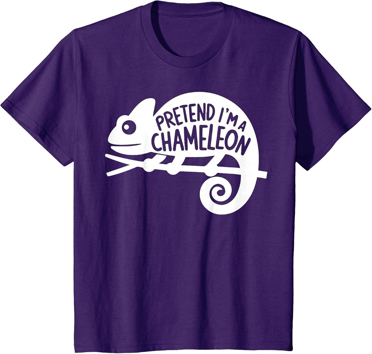 Group Easy Adult Halloween Costumes Pretend I'm A Chameleon T-Shirt - Purple