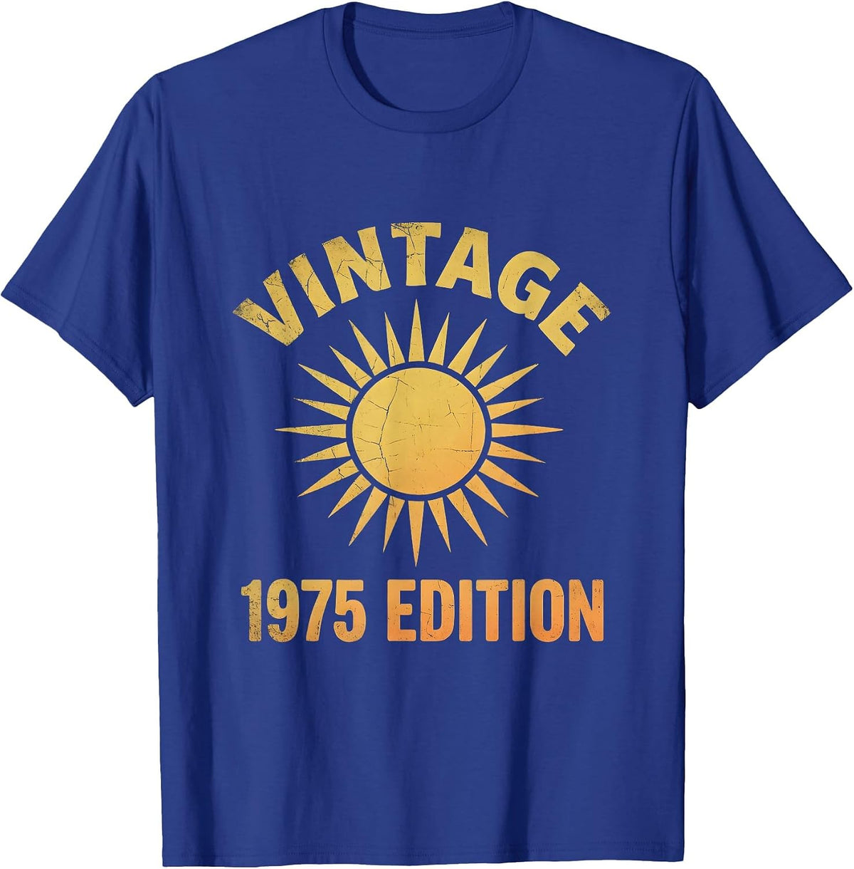 Vintage 1975 Edition Classic Birthday Design T-Shirt - Royal Blue