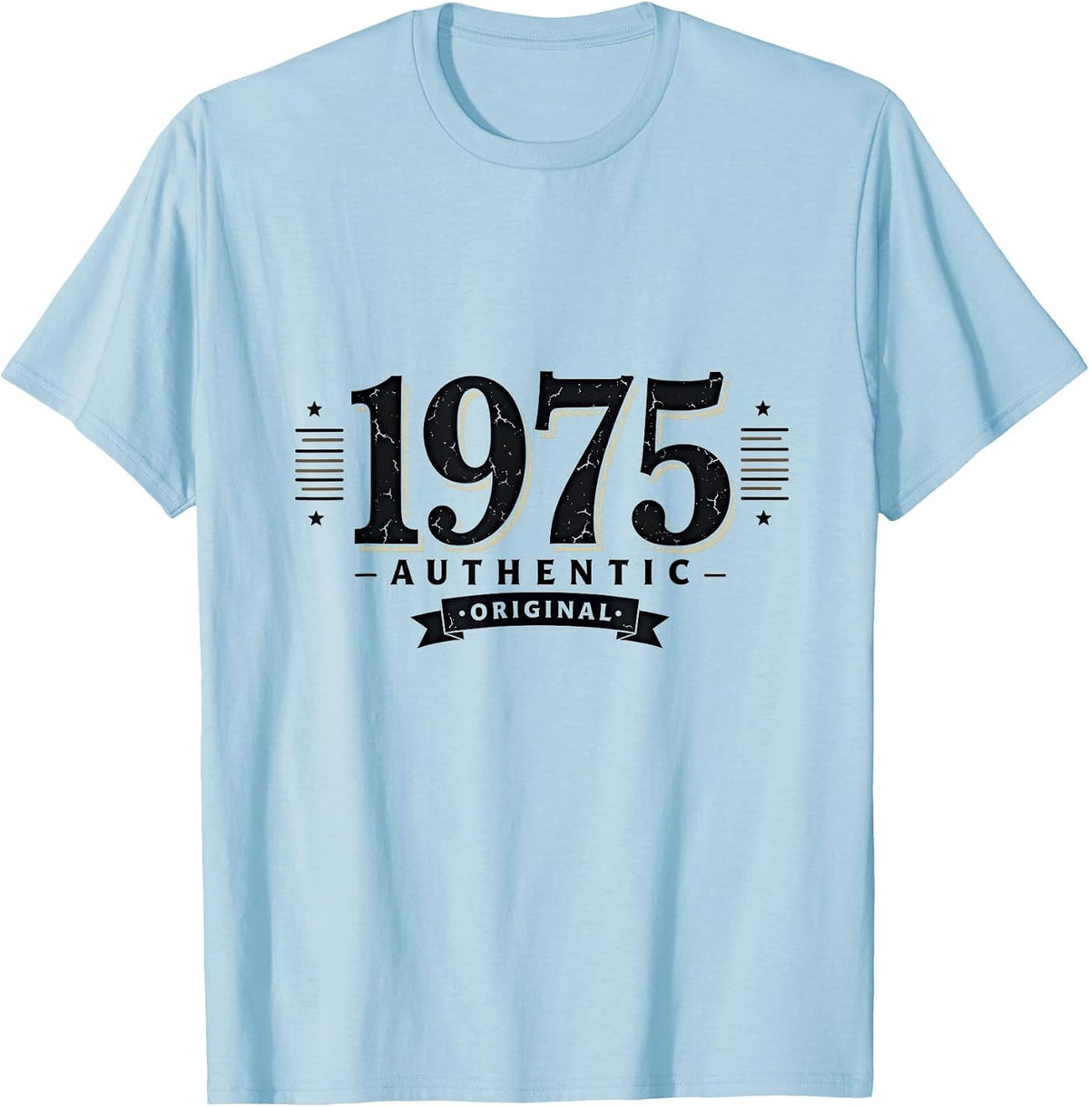 Vintage 1975 Authentic Original Retro Design T-Shirt - Baby Blue