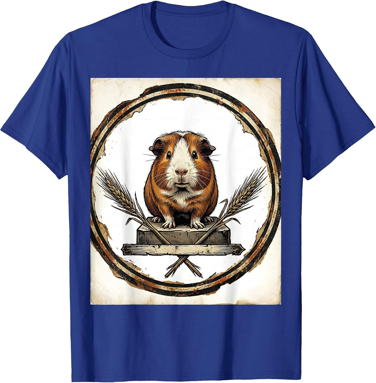Men's Guinea Pig Vintage Pet Lover Funny Animal Humor T-Shirt - Royal Blue
