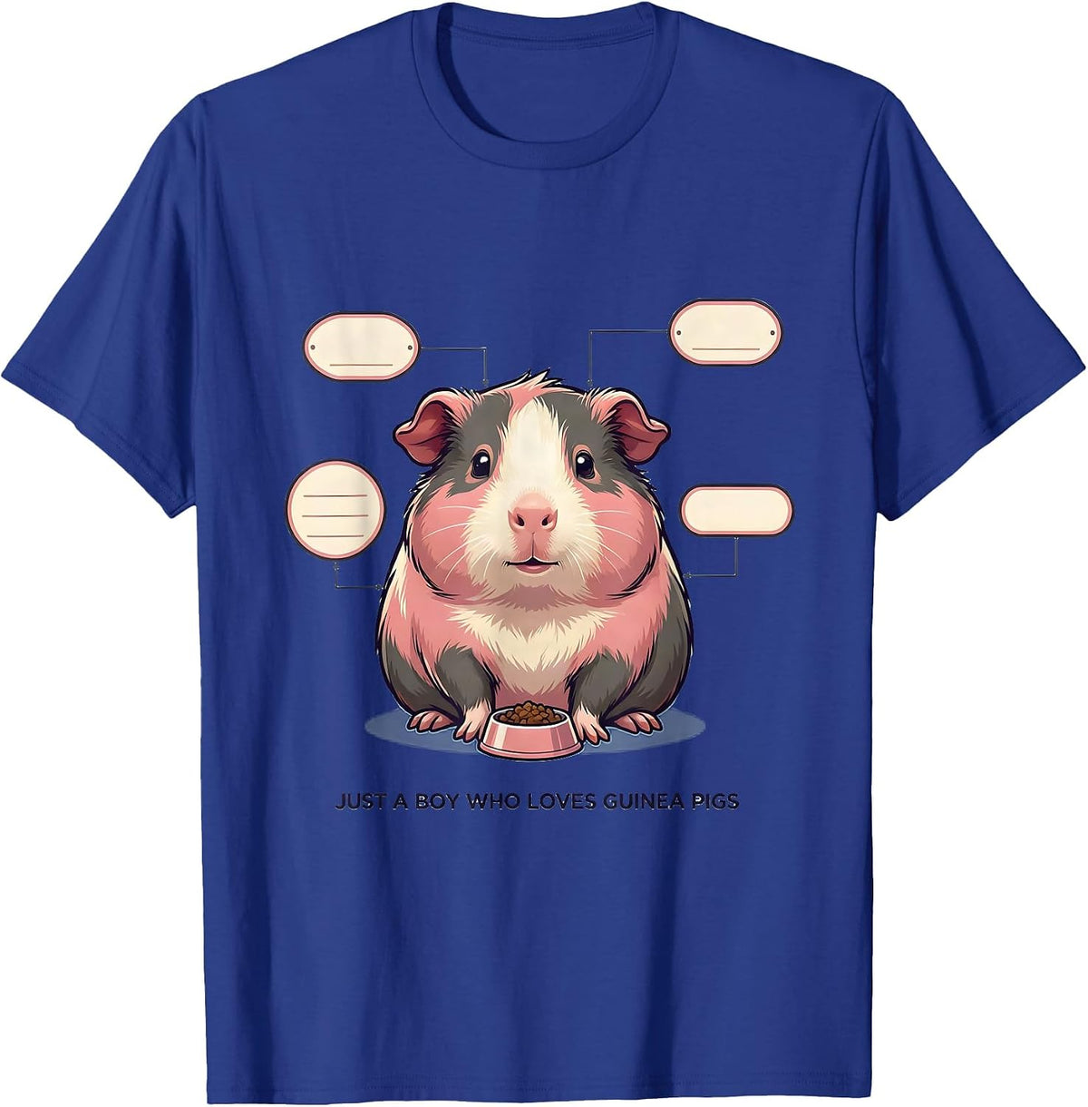 Just A Boy Who Loves Guinea Pigs Funny Guinea Pig Lover Pet T-Shirt - Royal Blue