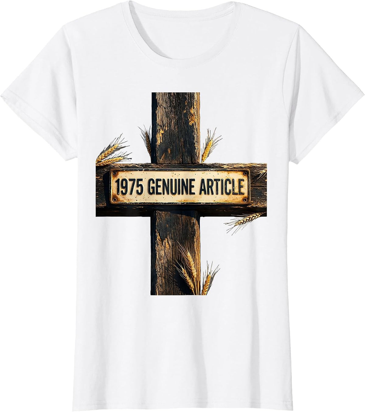 Vintage 1975 Genuine Article Birthday Design T-Shirt - White