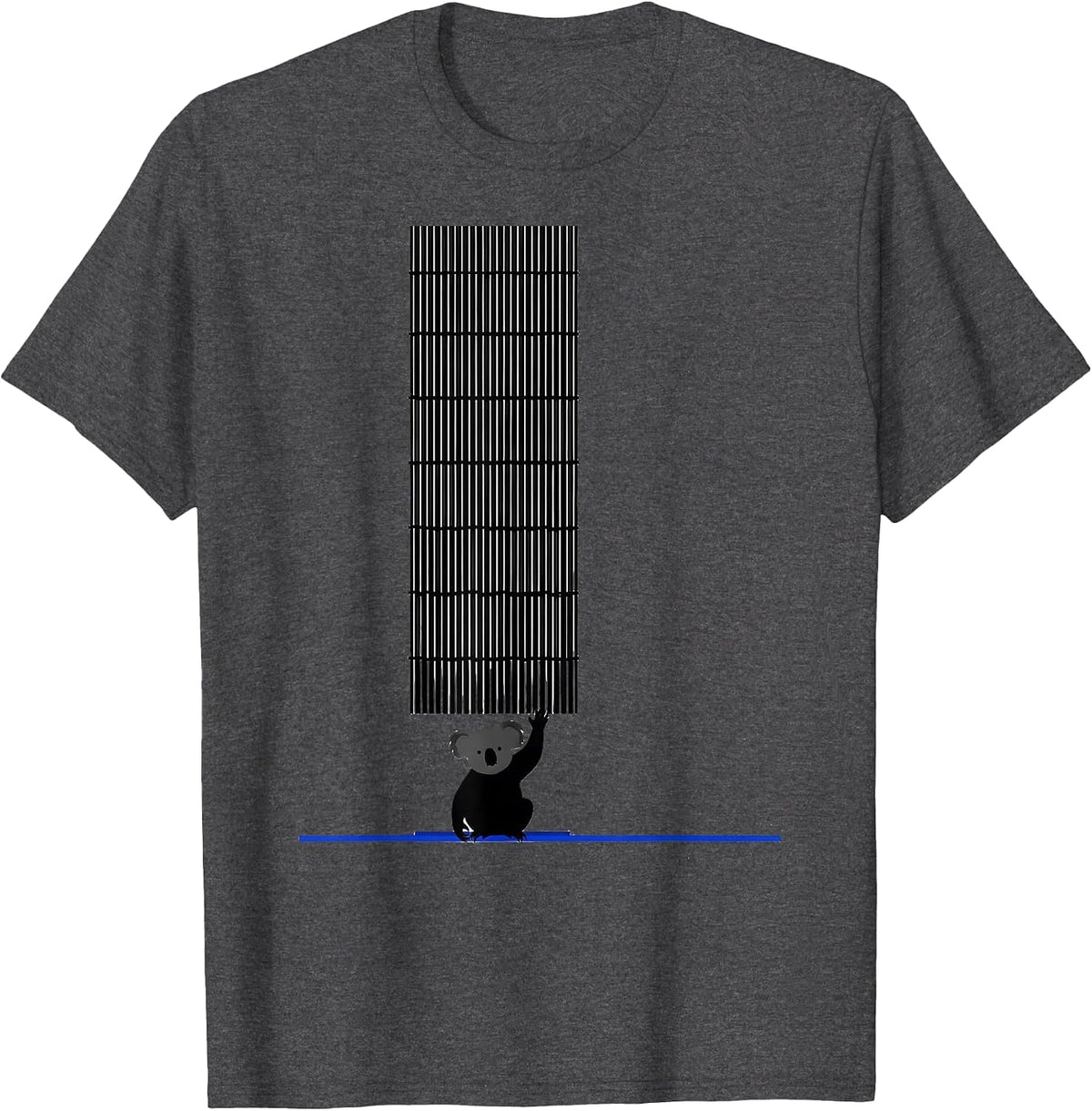Koala Tick Tally Cute Animal Lover Humor T-Shirt - Dark Heather Grey