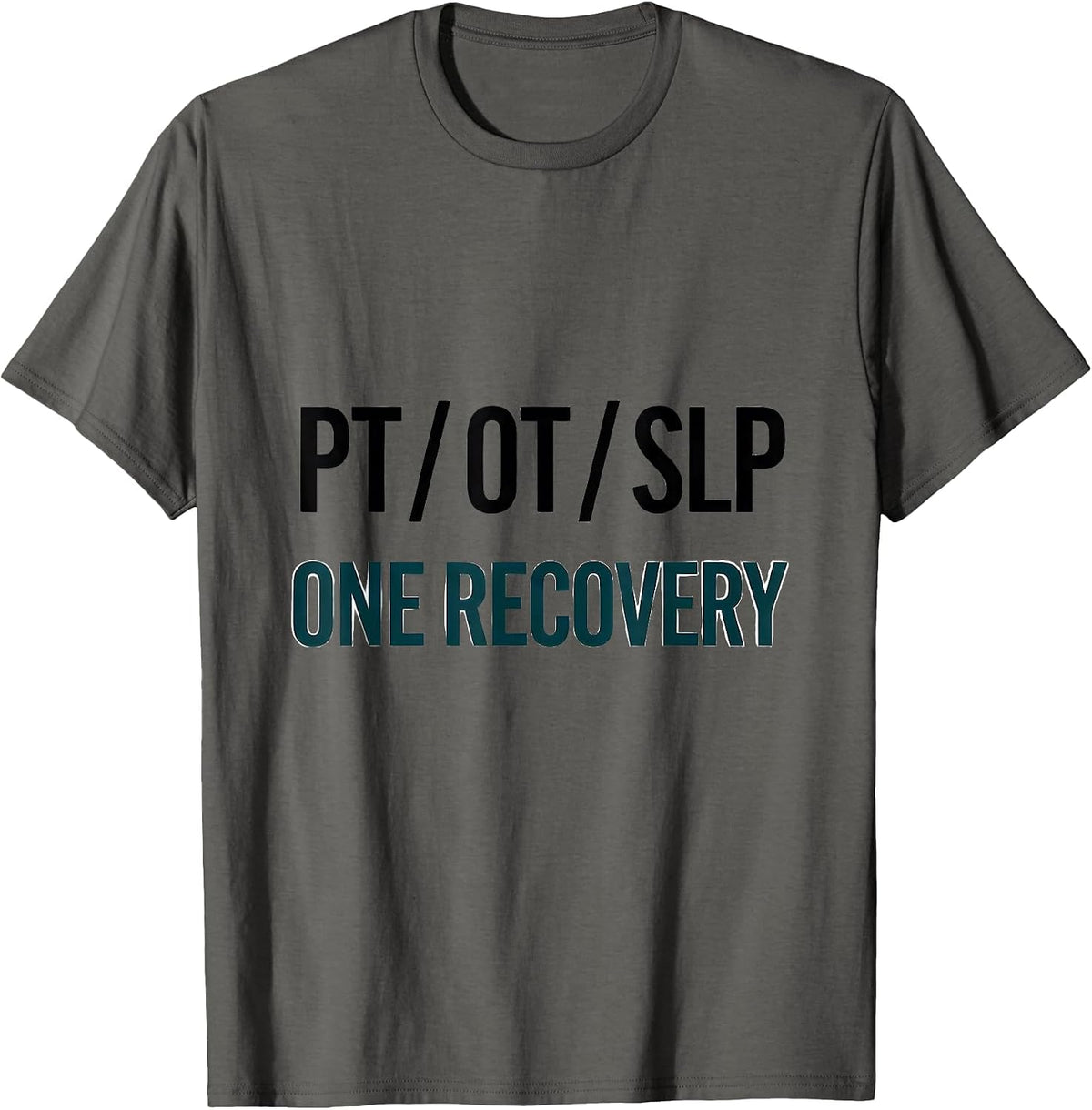PT OT SLP One Recovery Physical Therapist Gift T-Shirt - Asphalt Grey