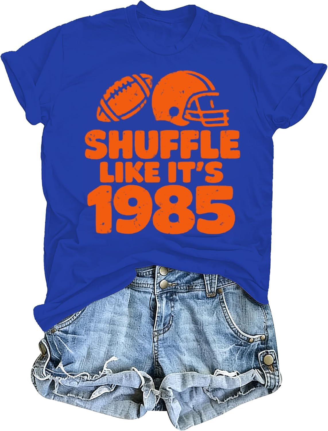 Shuffle Like It's 1985 Shirt Shuffle Like It's 1985 Tshirt - Crewneck Sapphire Blue