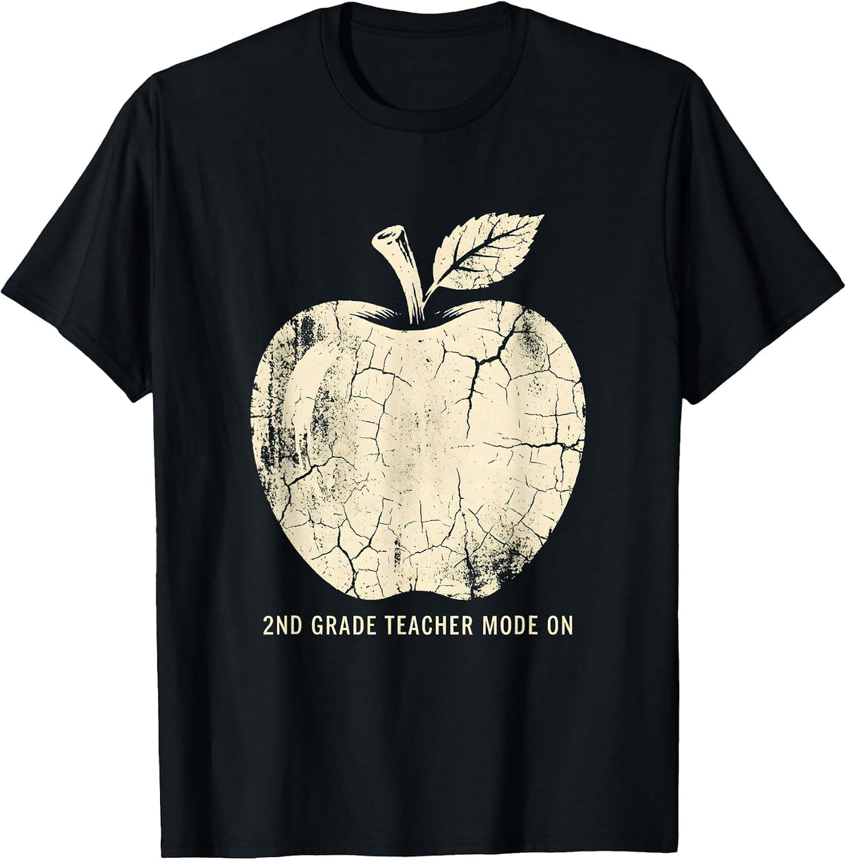 Men's 2nd Grade Teacher Mode On Educator Design T-Shirt - Black