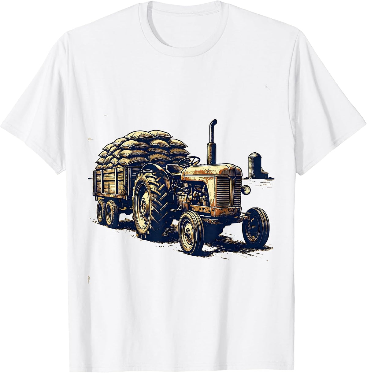Men's Vintage Tractor Farmer Rural Pride Tractor Driver Gift T-Shirt - White