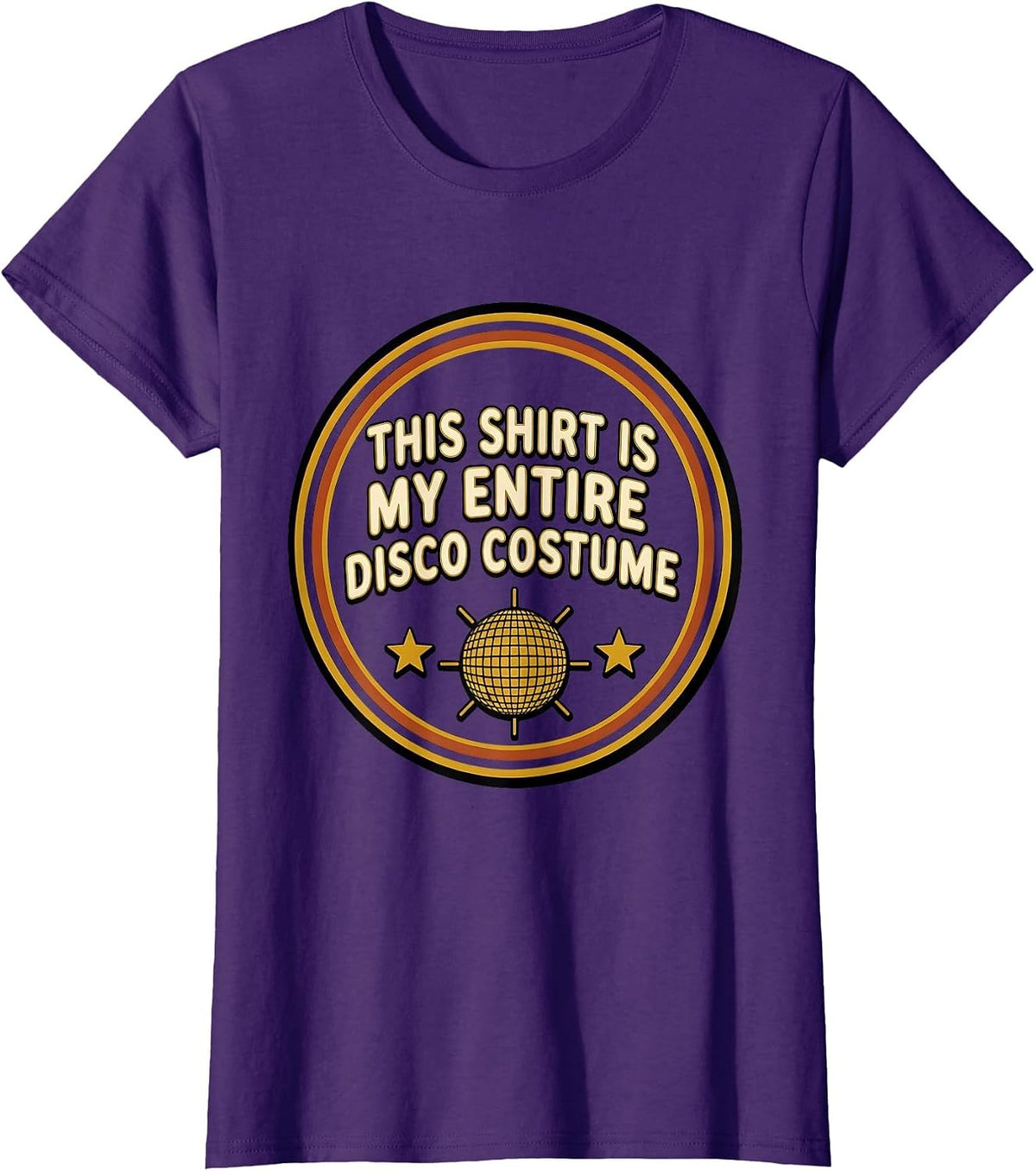 Women's This Shirt Is My Entire Disco Costume Retro Vintage Disco T-Shirt - Purple