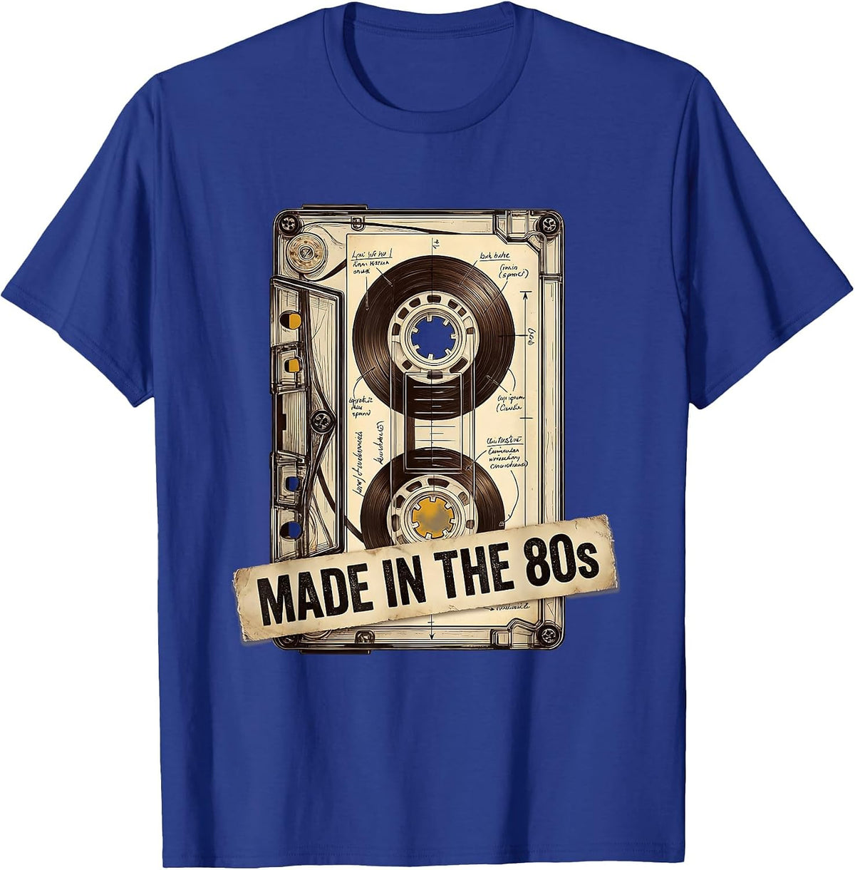 Made in the 80s Retro Decade Men's Design T-Shirt - Royal Blue