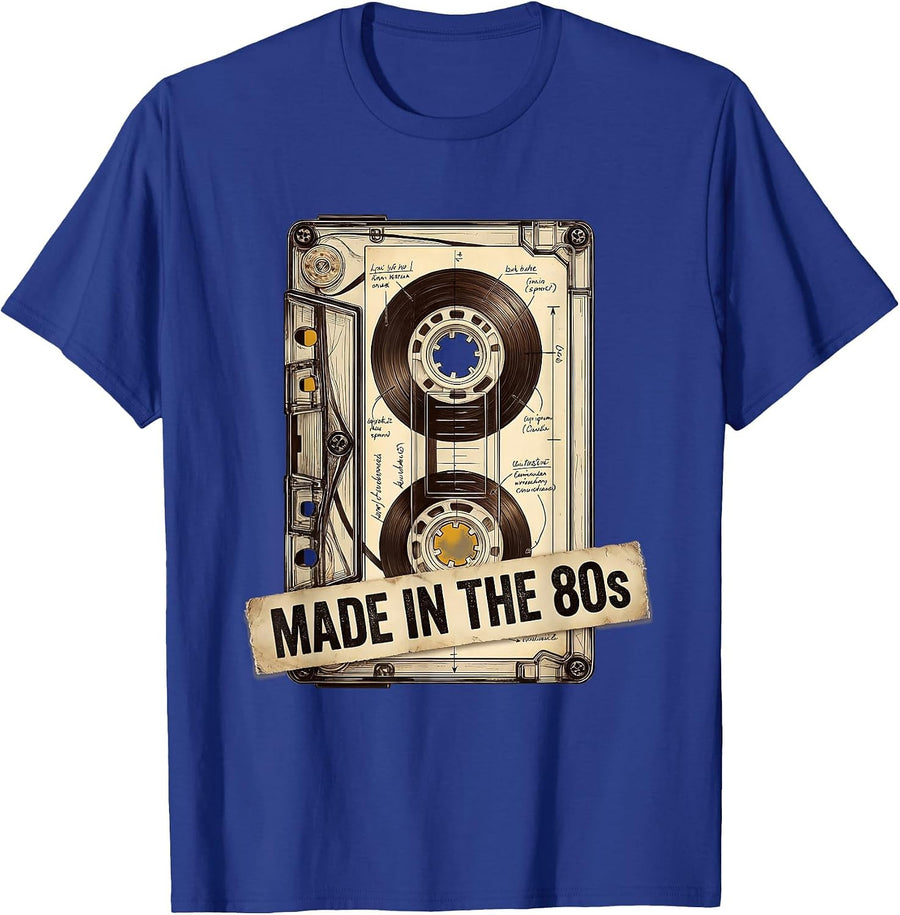 Made in the 80s Retro Decade Men's Design T-Shirt - Royal Blue