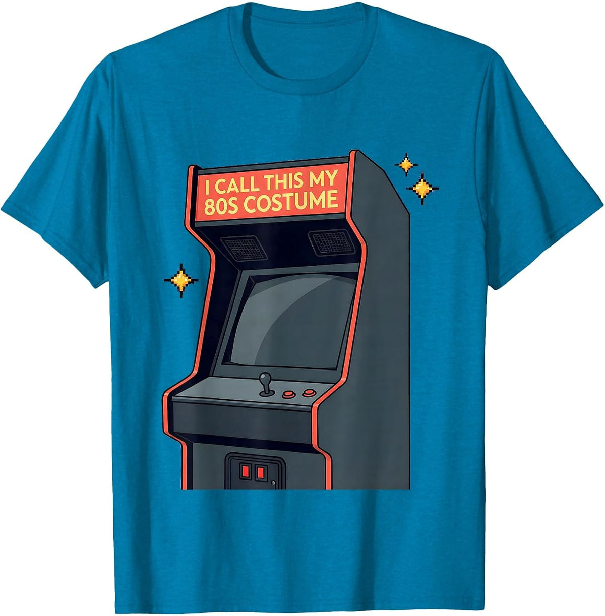 I Call This My 80s Costume Funny Retro Party Throwback T-Shirt - Sapphire Blue