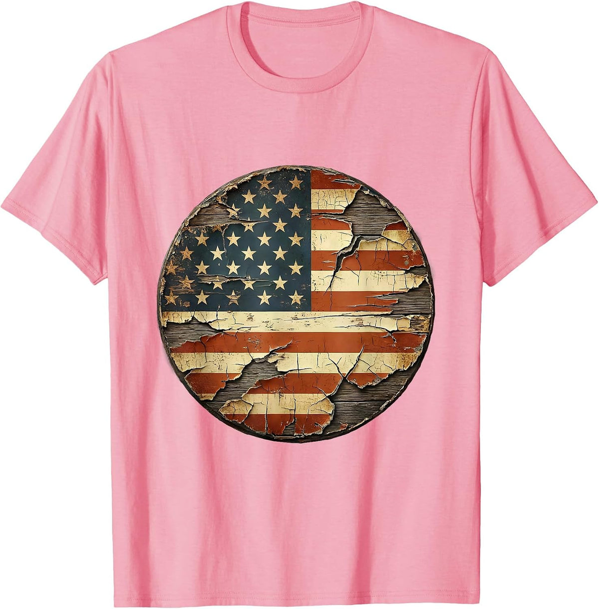 Men's Vintage Motorcycle Open Highway Landscape Graphic T-Shirt - Pink