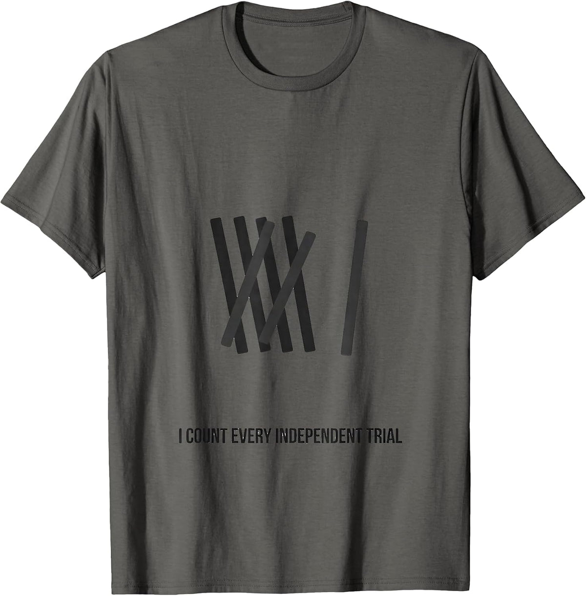 I Count Every Independent Trial Retro ABA Therapist RBT T-Shirt - Asphalt Grey