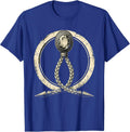 Cowgirl Bolo Tie Turquoise Stone Illustration T-Shirt - Royal Blue