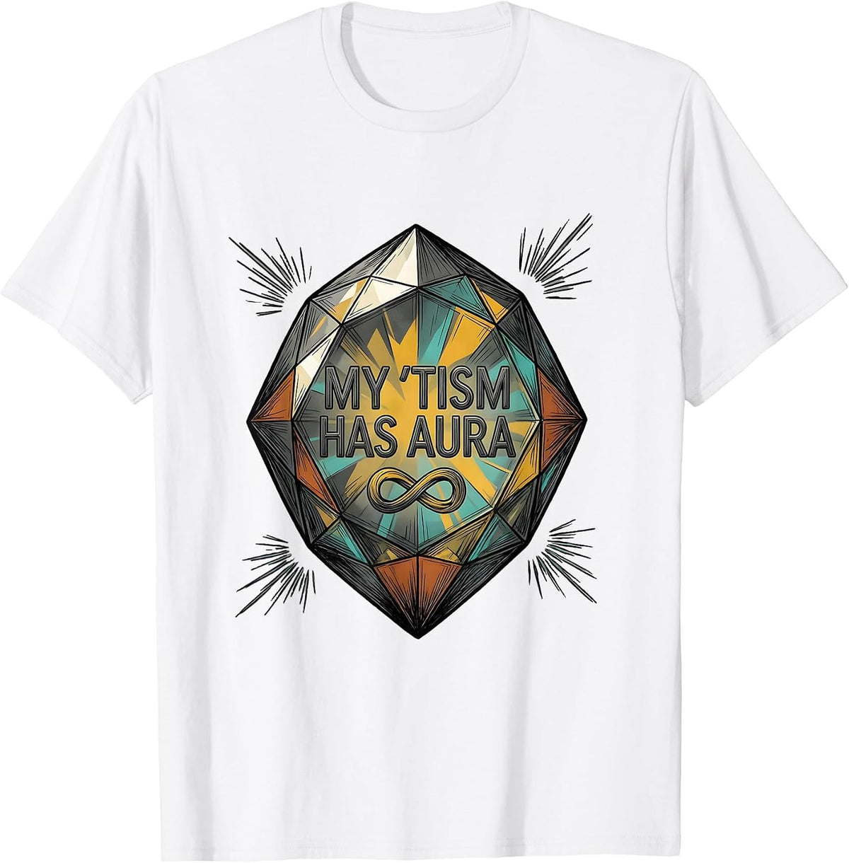 Men's My 'Tism Has Aura Funny Neurodiversity Meme Autistic ADHD T-Shirt - White