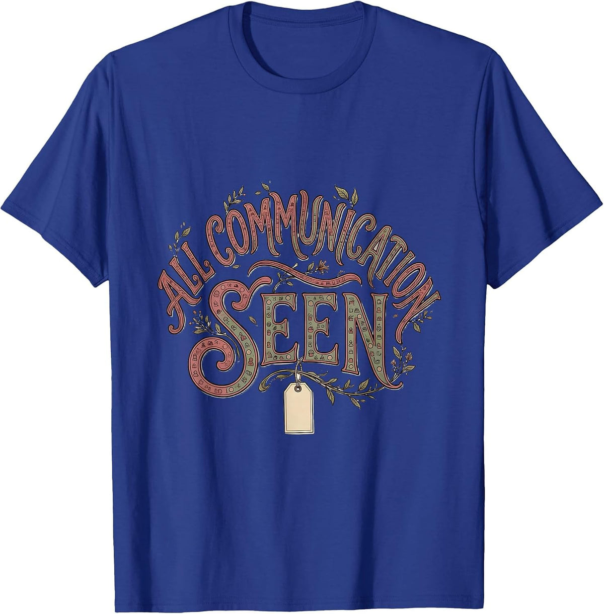 All Communication Seen Boho AAC Awareness Month Speech T-Shirt - Royal Blue