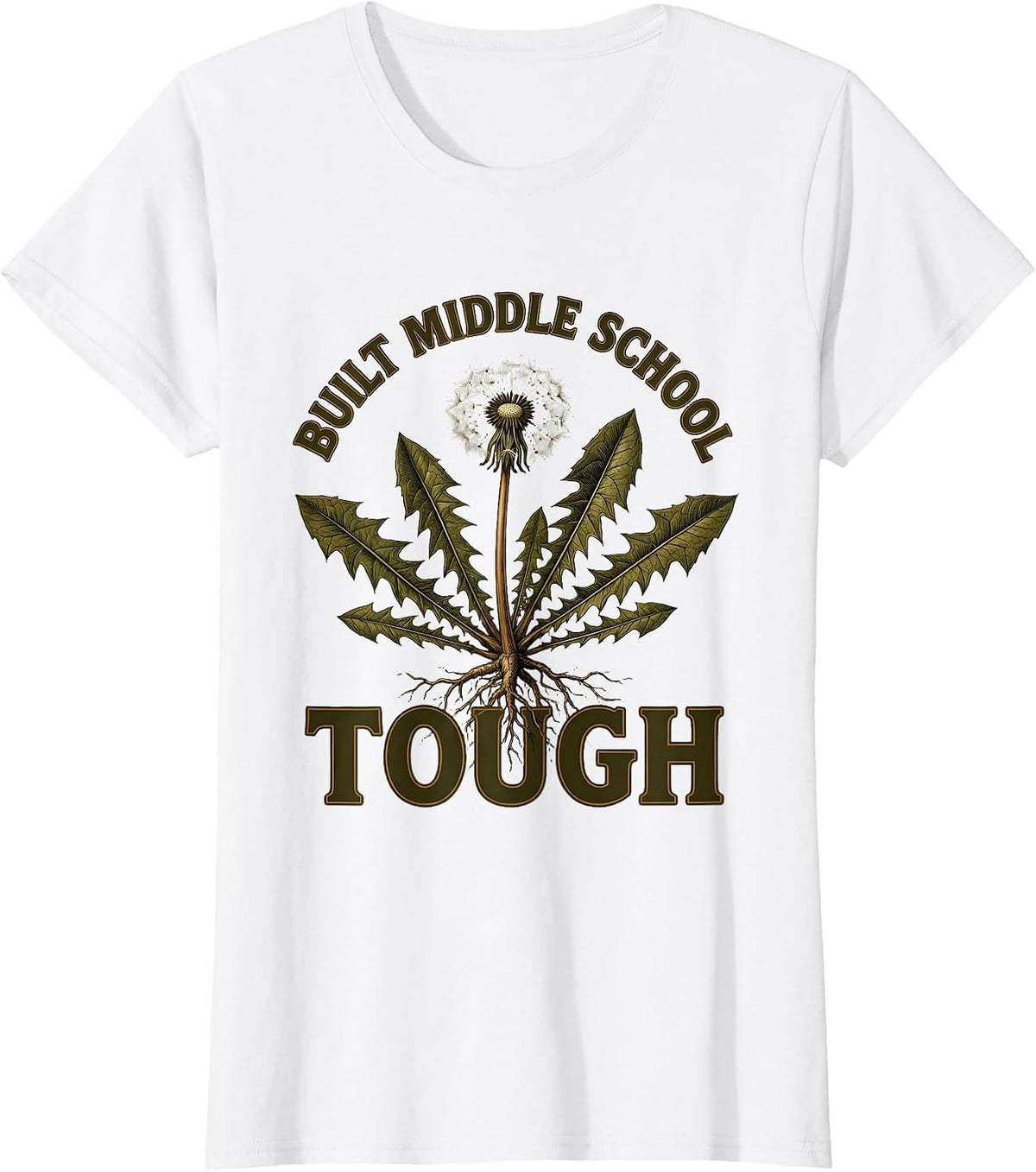 Built Middle School Tough Teacher Design T-Shirt - White