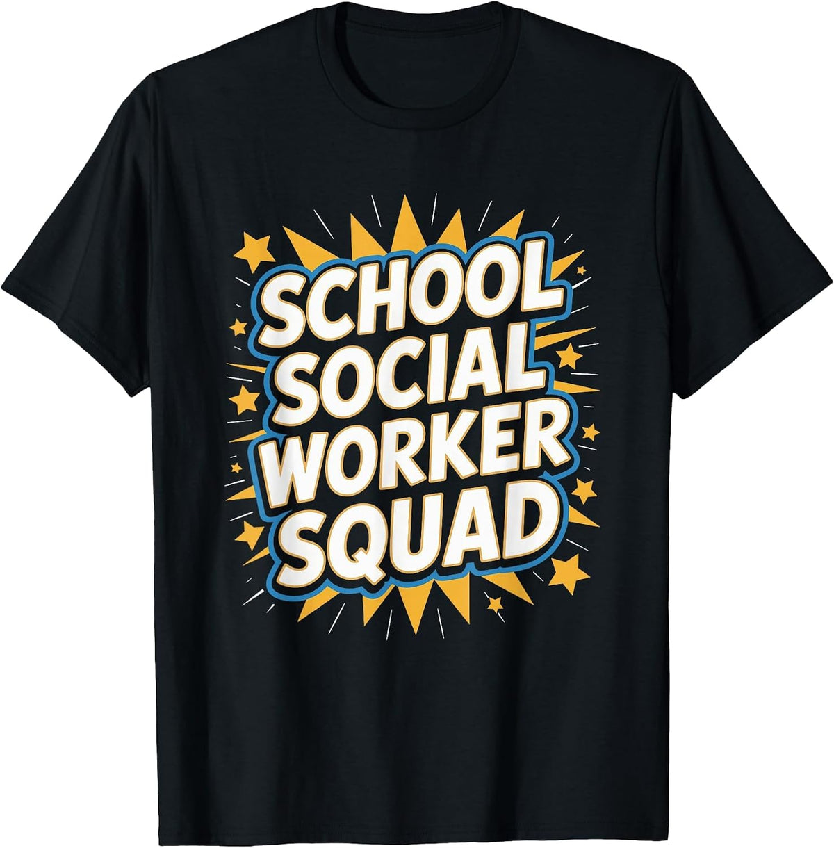 School Social Worker Squad, Social Work and Caseworker Team T-Shirt - Black
