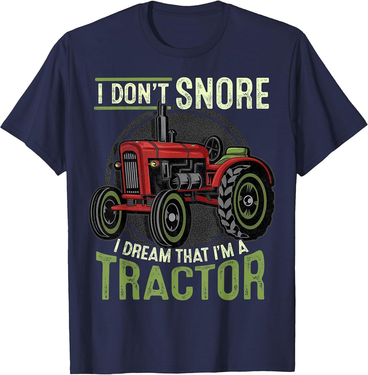 Tractor Farmer Rancher Tractors T-Shirt - Navy Blue