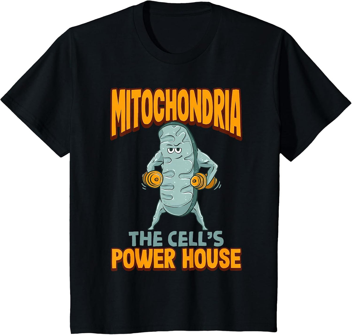 Mitochondria the Cell´s Power House Student Biology Teacher T-Shirt - Black