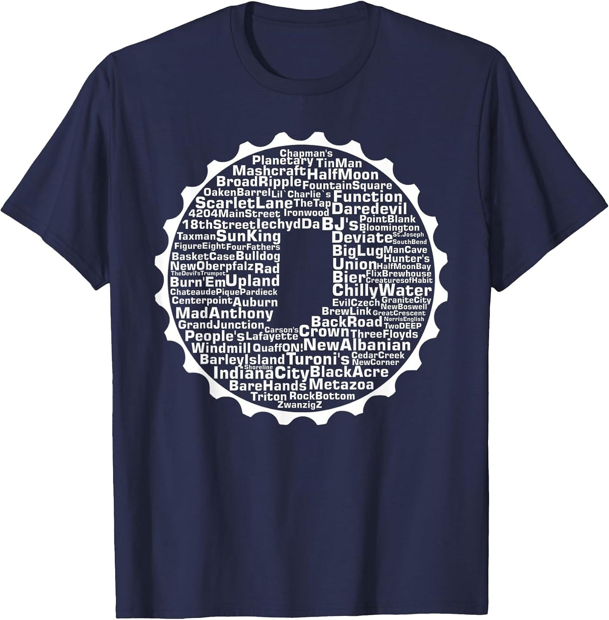 Drink Local Indiana Breweries T-Shirt - Navy Blue