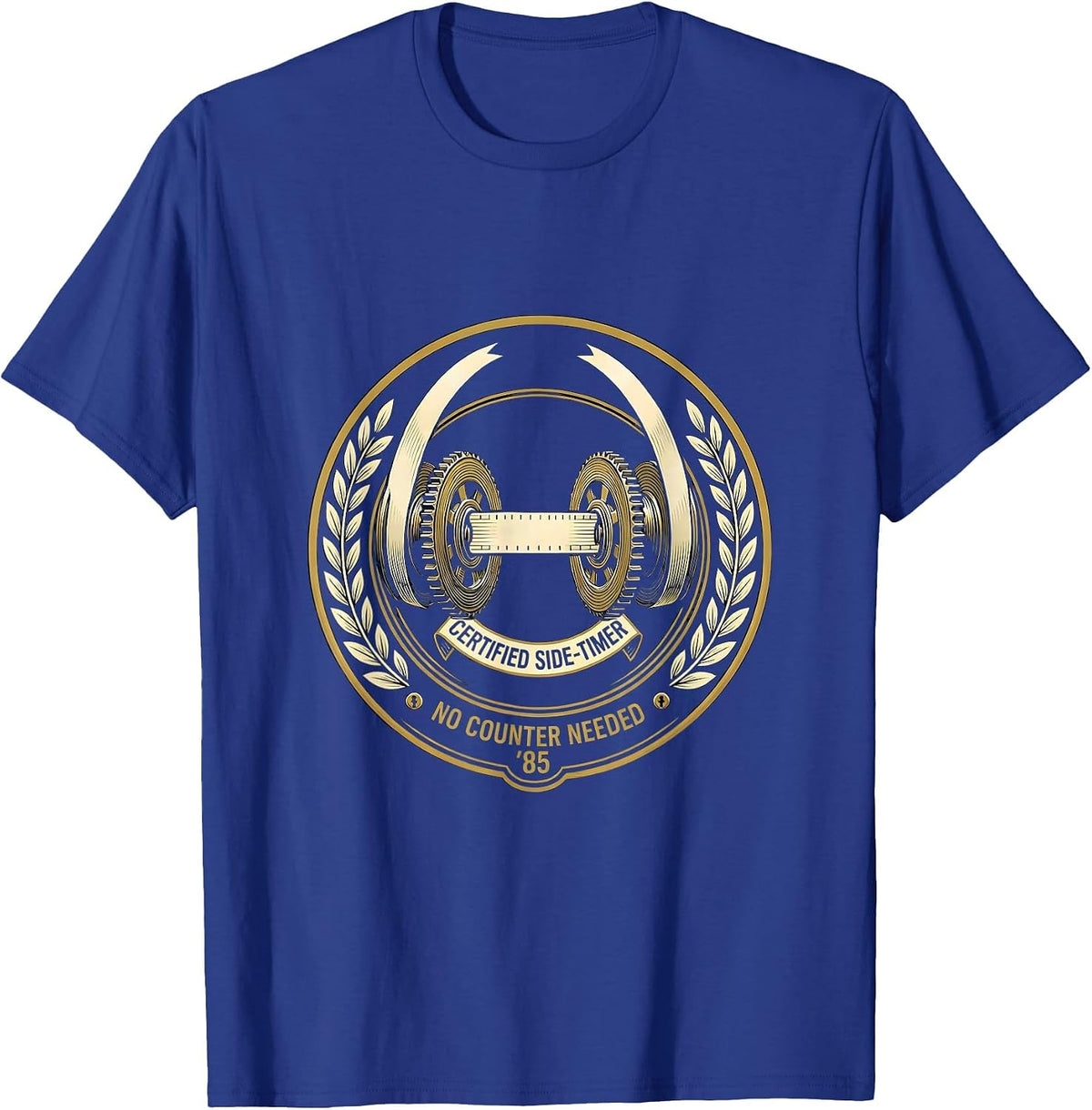 Men's Certified Side-Timer, No Counter Needed, '85 Retro T-Shirt - Royal Blue