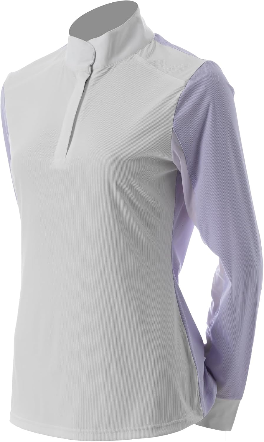 Equinavia Alexandra Womens Long Sleeve Show Shirt - Light Lilac\/White