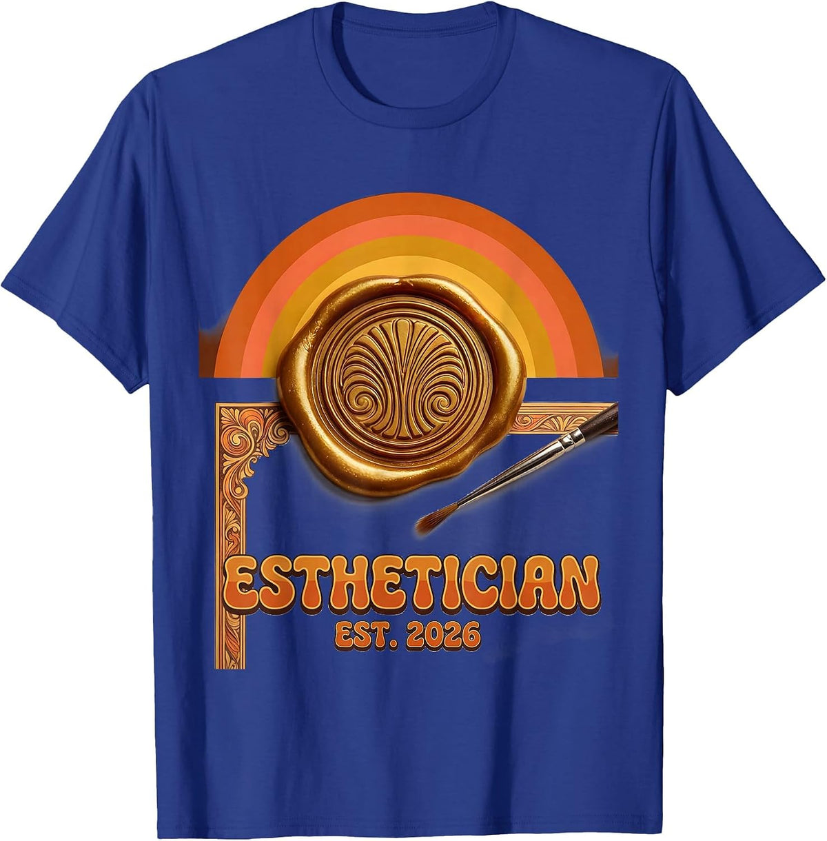 Esthetician Est. 2026 Retro Vintage Skincare Professional T-Shirt - Royal Blue