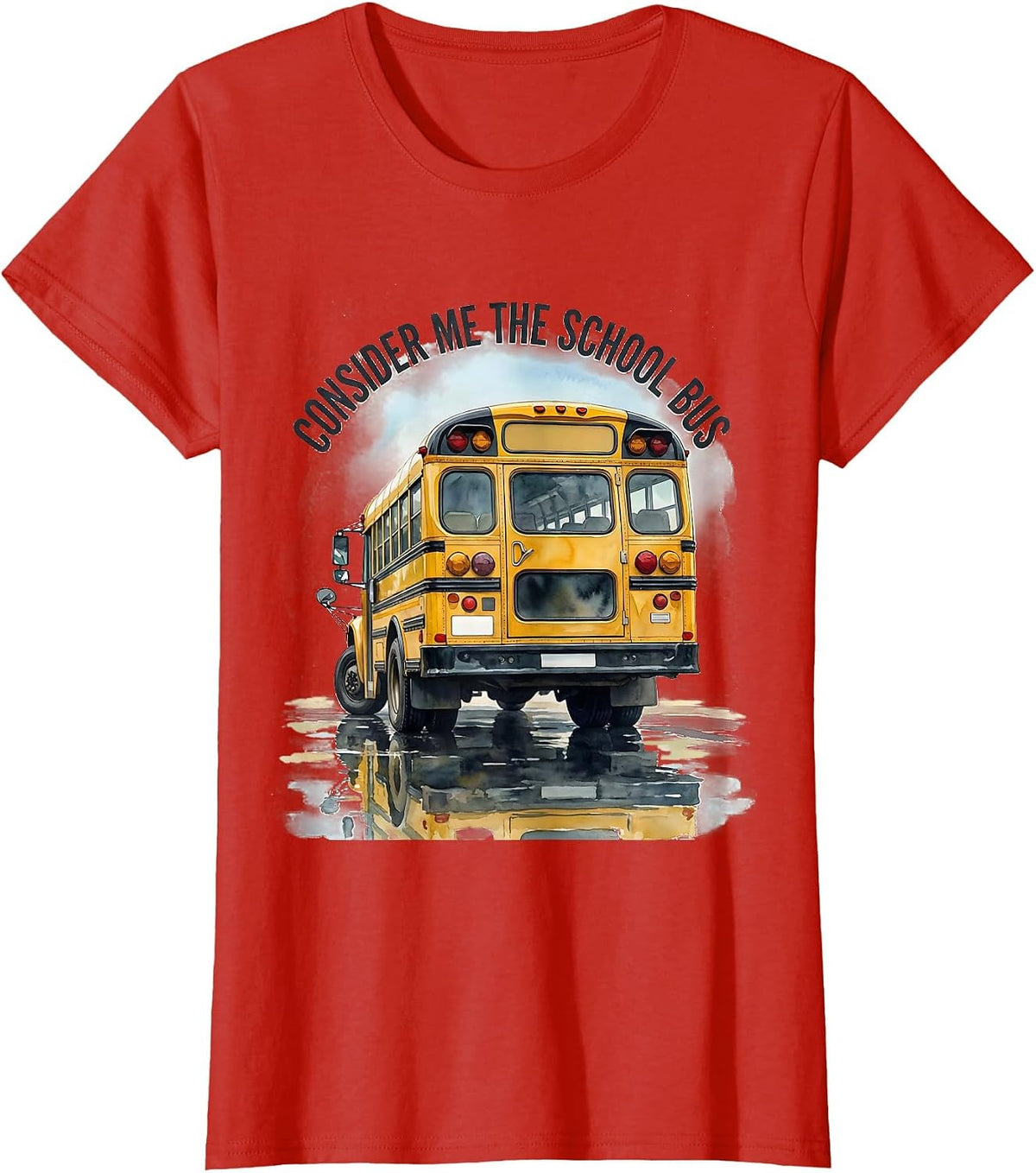 Women's Consider Me The School Bus Funny Bus Driver Halloween T-Shirt - Red