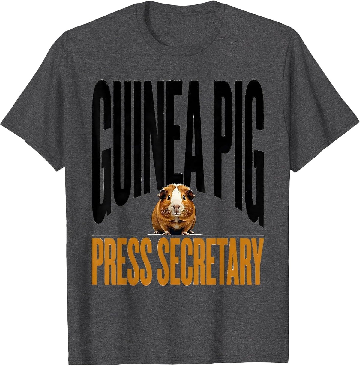 Guinea Pig Press Secretary Funny Small Animal Lover Gift T-Shirt - Dark Heather Grey